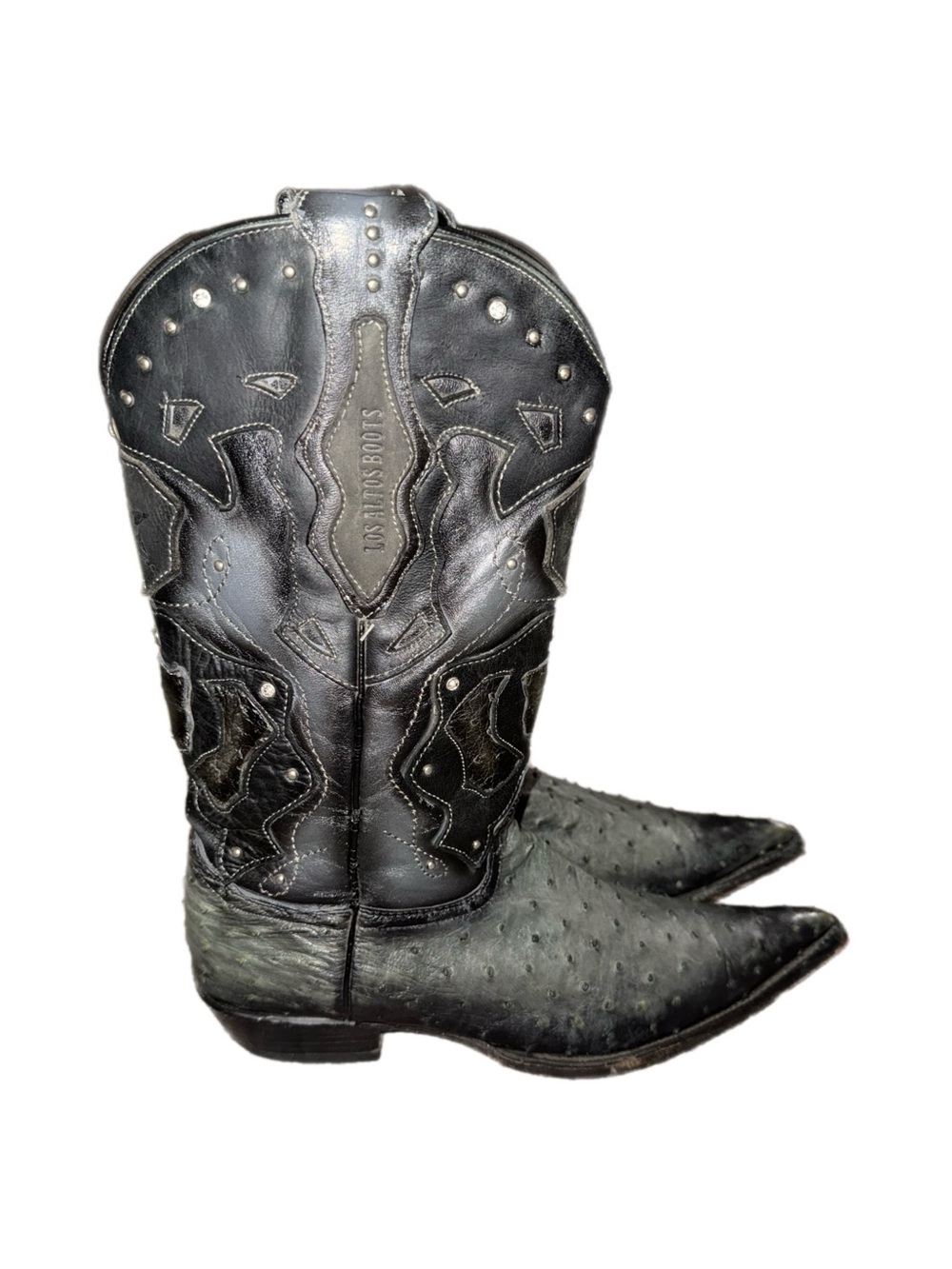 Men's Los Altos genuine full quill Ostrich snip-toe western cowboy boots